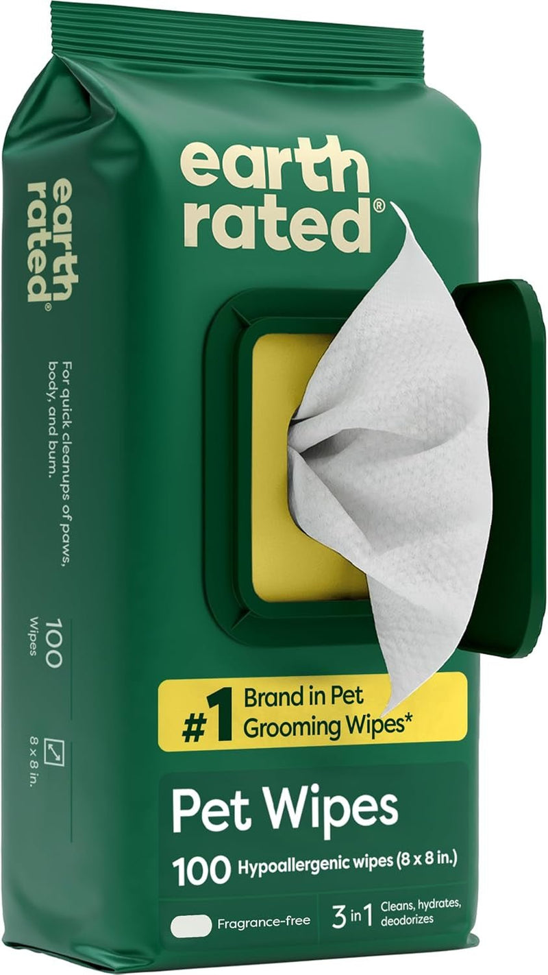 XL Pet Wipes for Dogs & Cats, Unscented Hypoallergenic, 60 Ct